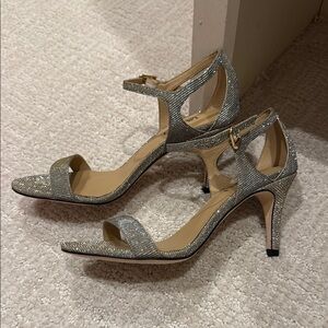 NWT VANELI Berk Platinum Silver Strappy Heel Shoe - Size 7